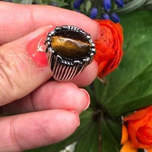 Tigers Eye Stone Ring